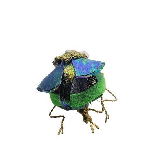 Unusual Vintage Dimensional Hand Done Wire Fabric Bug/Bee Brooch (A2201) - Picture 4 of 6